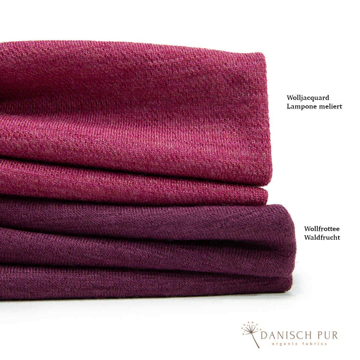 Coupon 130 cm Waldfrucht Bio Wollfrottee (100% Wolle (Merino, kbt