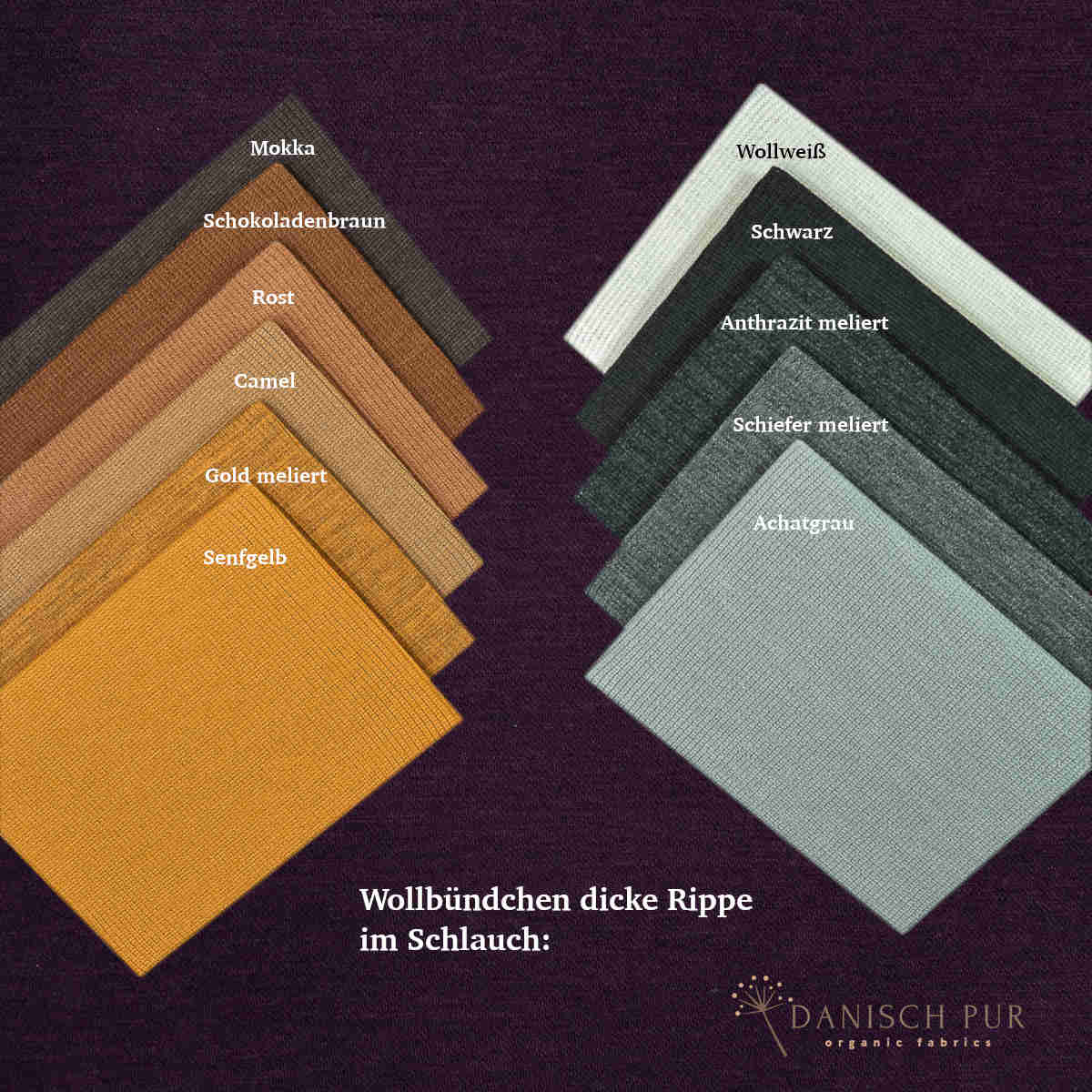 Bio Wolljersey Jacquard Uni Aubergine meliert (100% Schurwolle, Merino, kbt, mulesingfrei)