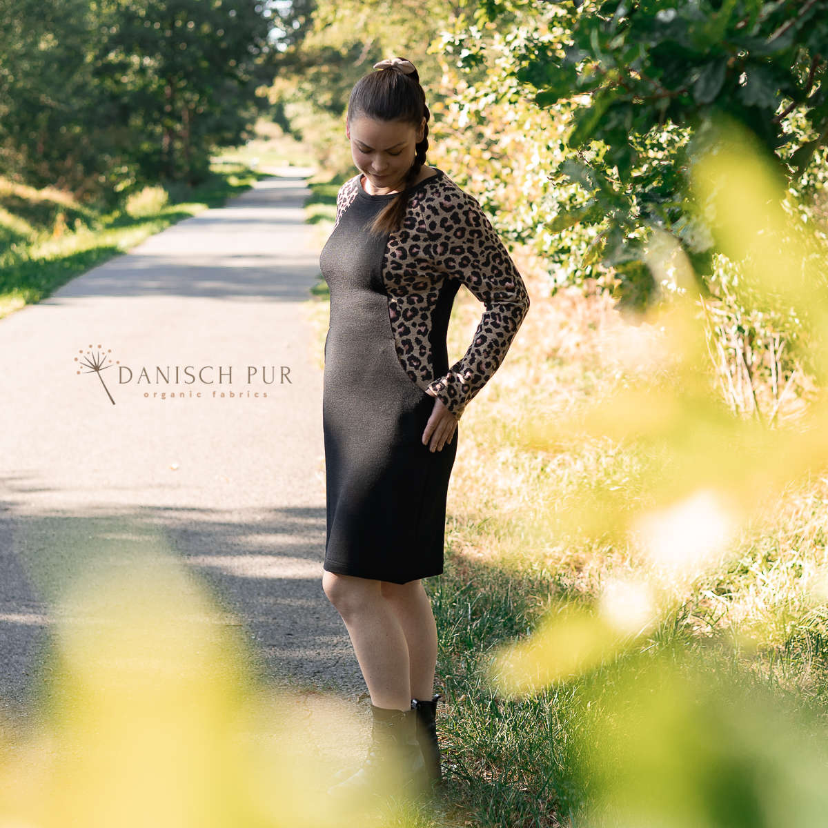 Bio Wolljersey Jacquard Uni Schwarz meliert (100% Schurwolle, Merino, kbt, mulesingfrei)