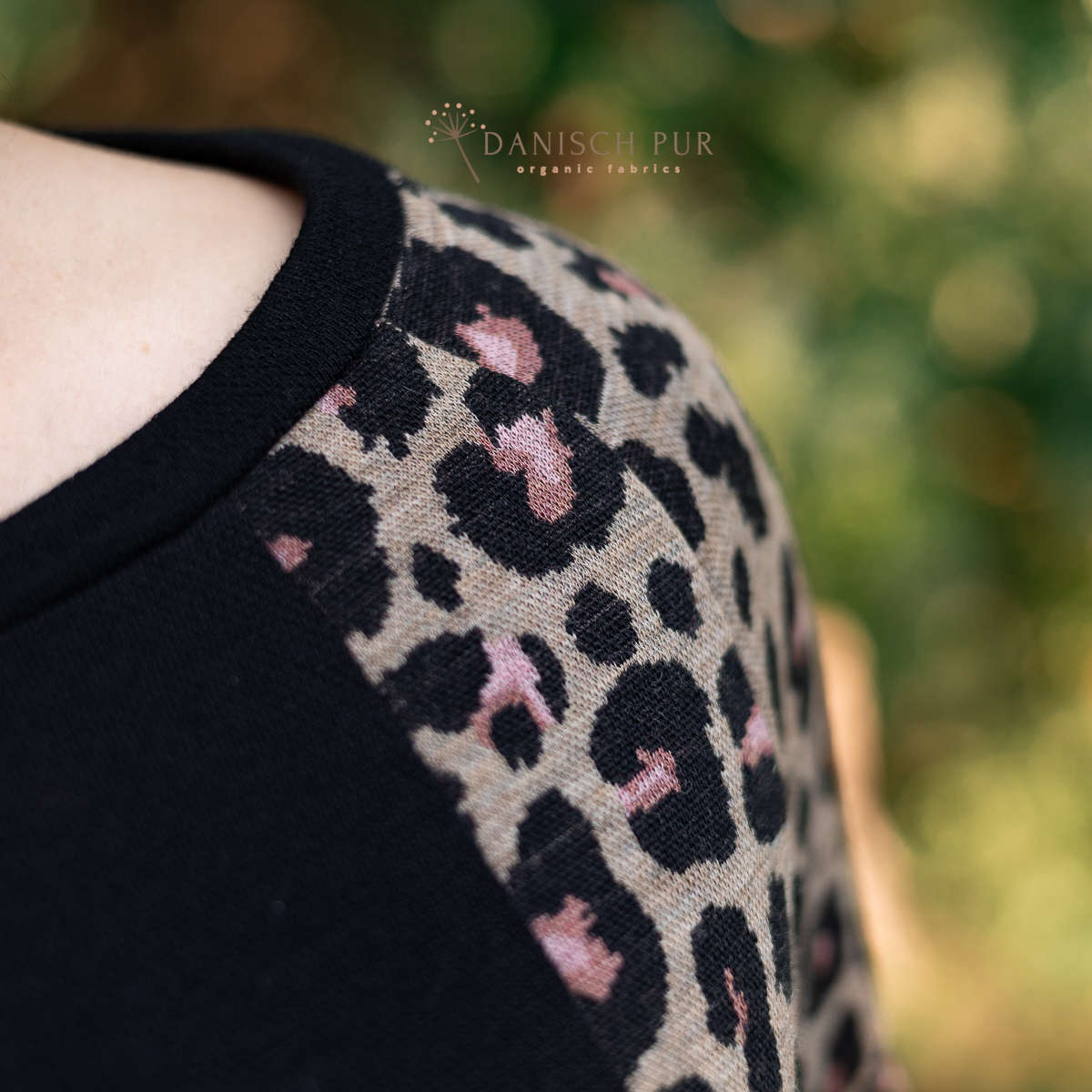 Bio Wolljersey Jacquard Uni Schwarz meliert (100% Schurwolle, Merino, kbt, mulesingfrei)