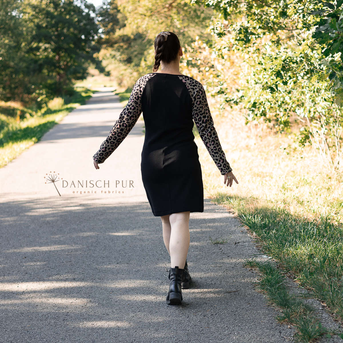 Bio Wolljersey Jacquard Uni Schwarz meliert (100% Schurwolle, Merino, kbt, mulesingfrei)