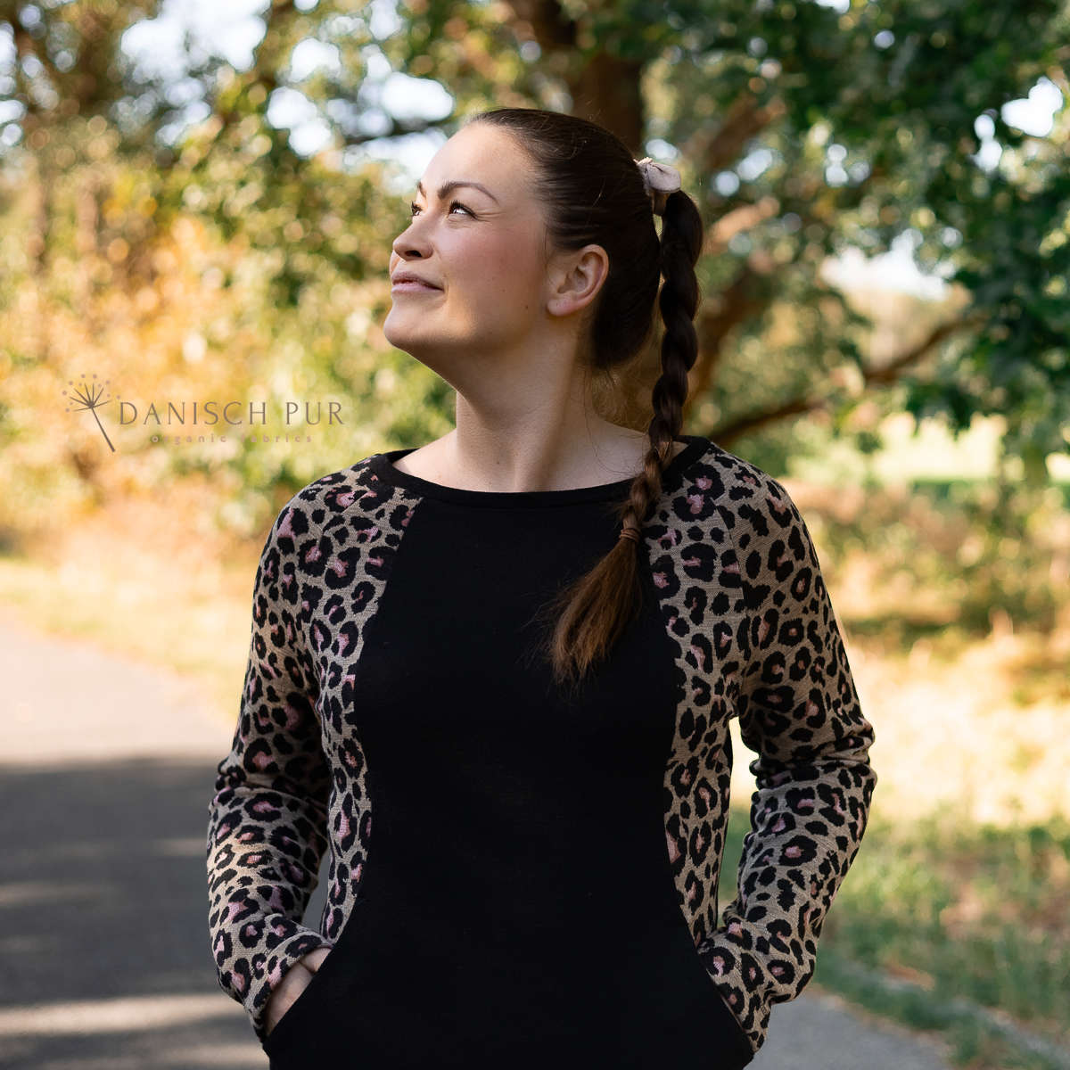 Bio Wolljersey Jacquard Uni Schwarz meliert (100% Schurwolle, Merino, kbt, mulesingfrei)