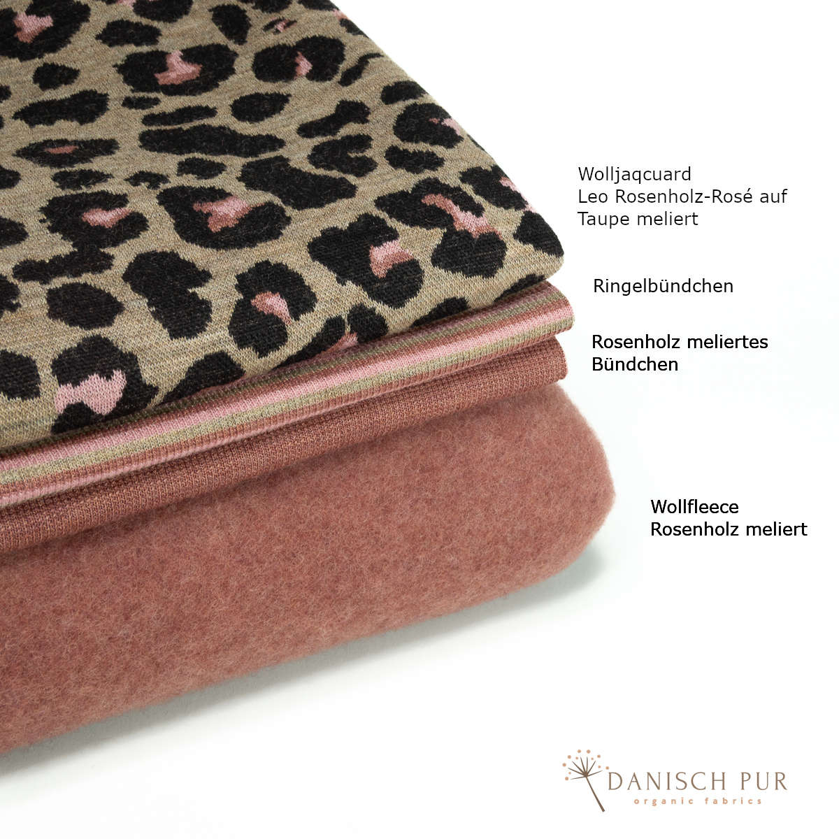 Organic wool cuffs with striped long stockings, melange ribbed in a tube (organic, mulesing-free)