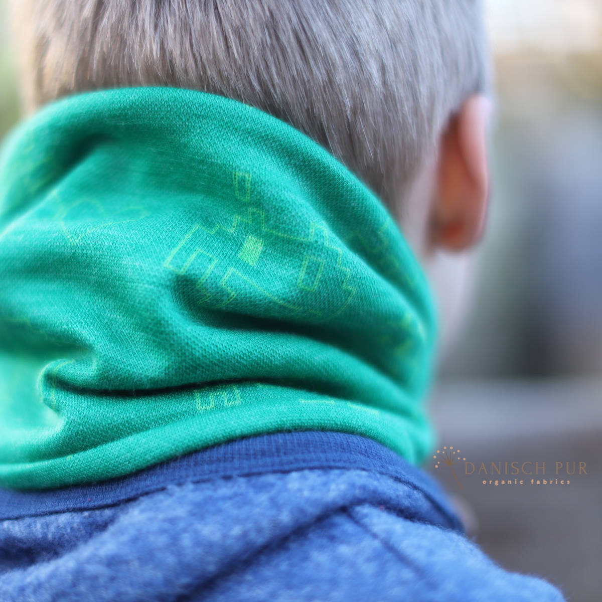 Bio Wolljersey Jacquard Monster auf Sommergrün (Merino, kbt, mulesingfrei)