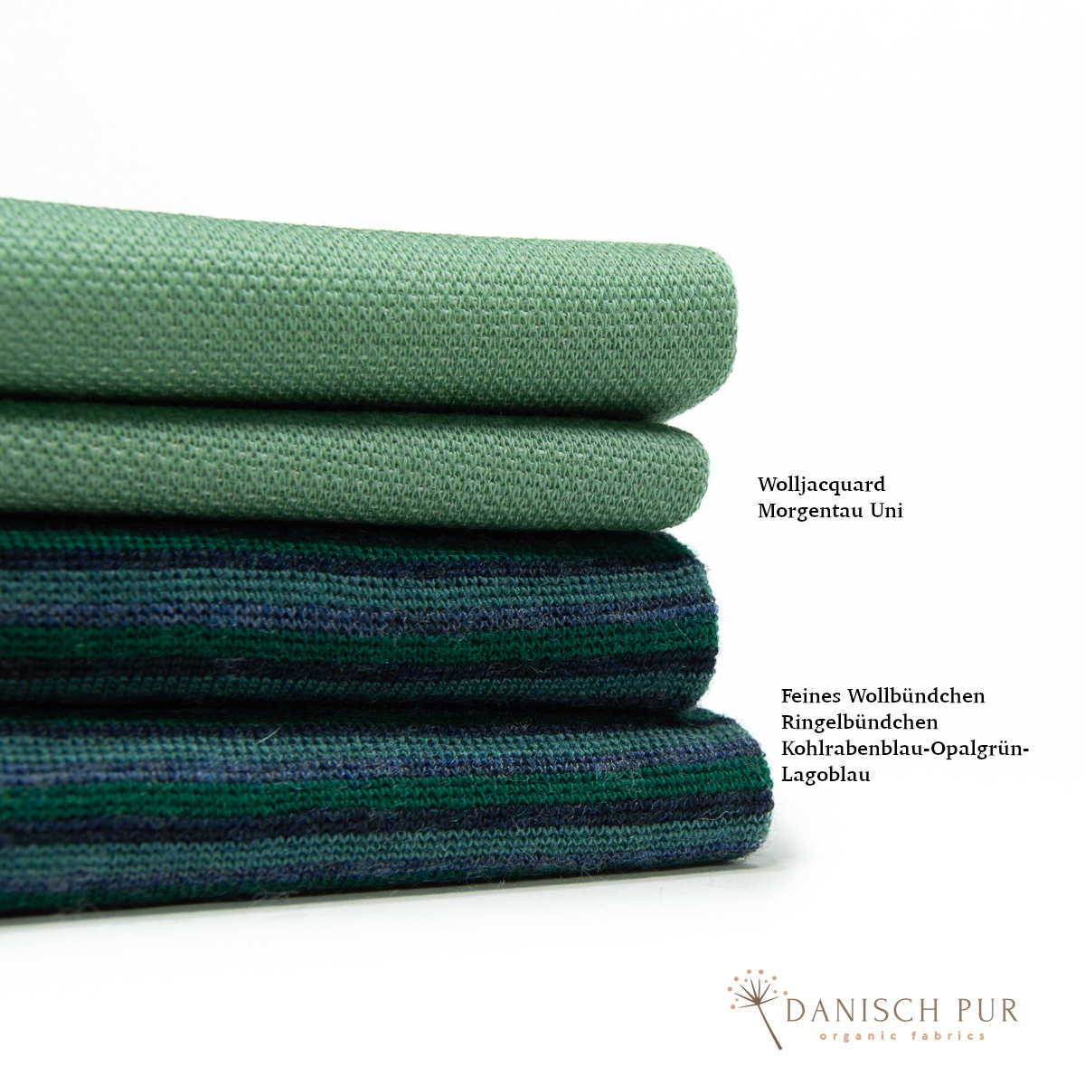 Organic wool jersey jacquard uni morning dew mottled (merino, kbt, mulesing-free)