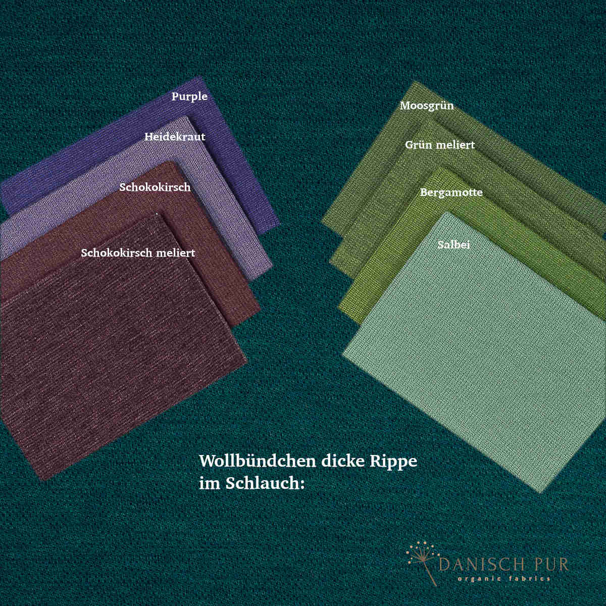 Bio Wolljersey Jacquard Uni Petrol meliert (100% Schurwolle, Merino, kbt, mulesingfrei)