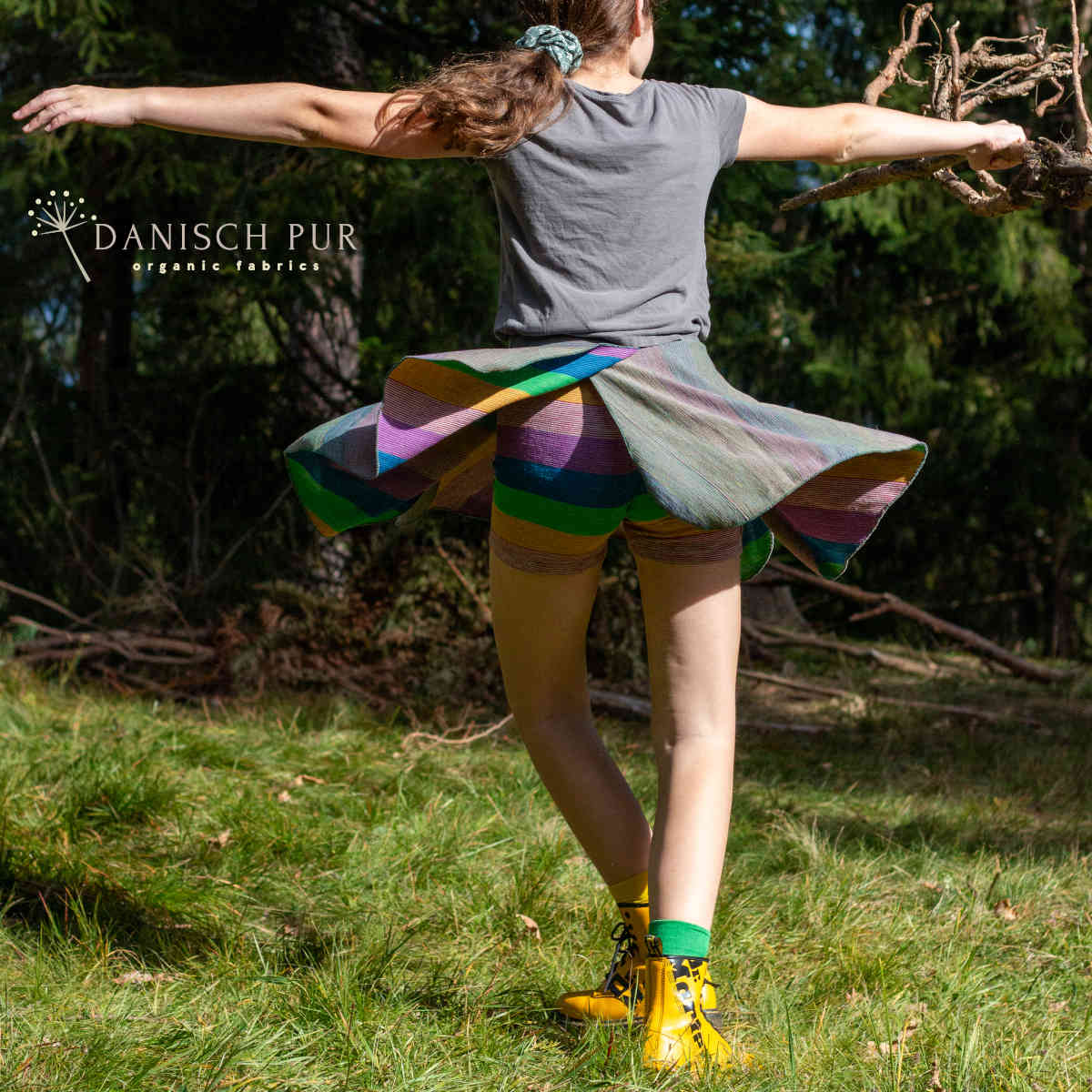 Bio Wolljacquard Regenbogenstreifen-Cino (Merino, kbt, mulesingfrei)