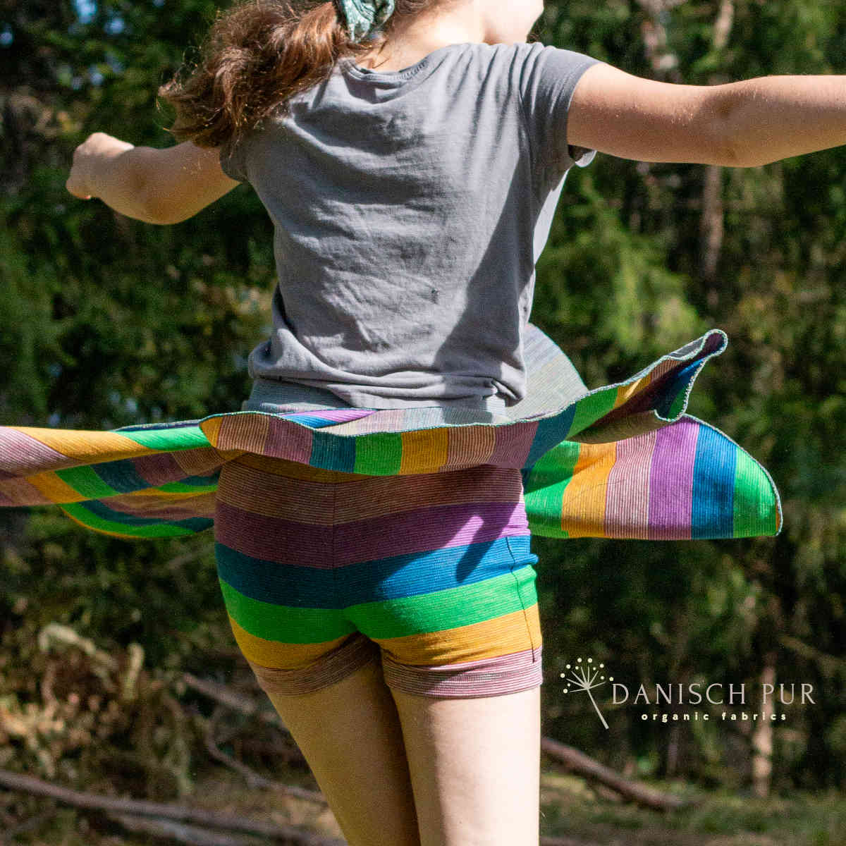 Bio Wolljacquard Regenbogenstreifen-Cino (Merino, kbt, mulesingfrei)