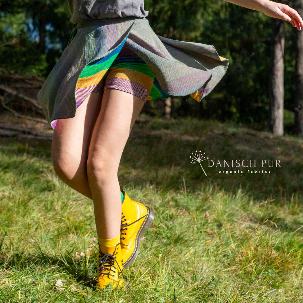 Bio Wolljacquard Regenbogenstreifen-Cino (Merino, kbt, mulesingfrei)