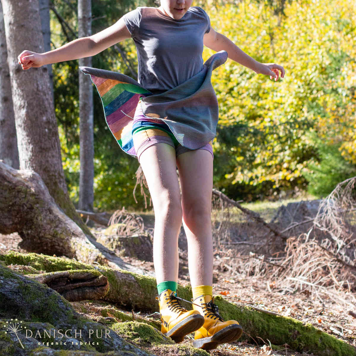 Bio Wolljacquard Regenbogenstreifen-Cino (Merino, kbt, mulesingfrei)