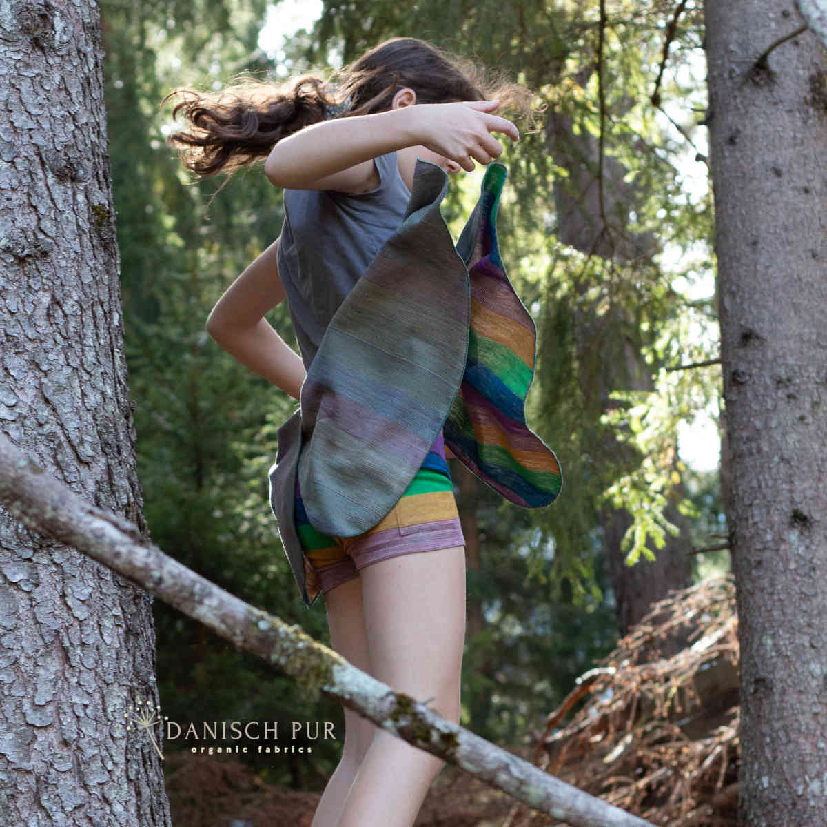 Bio Wolljacquard Regenbogenstreifen-Cino (Merino, kbt, mulesingfrei)