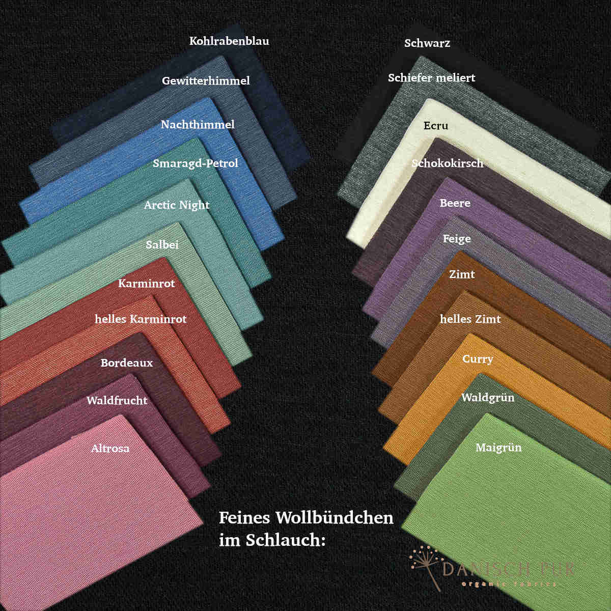 Bio Wolljersey Jacquard Uni Schwarz meliert (100% Schurwolle, Merino, kbt, mulesingfrei)