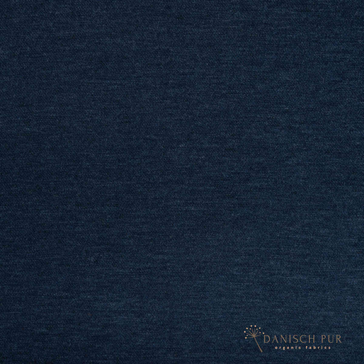 Bio Wolljersey Jacquard Uni Tiefseeblau meliert (Merino, kbt, mulesingfrei)