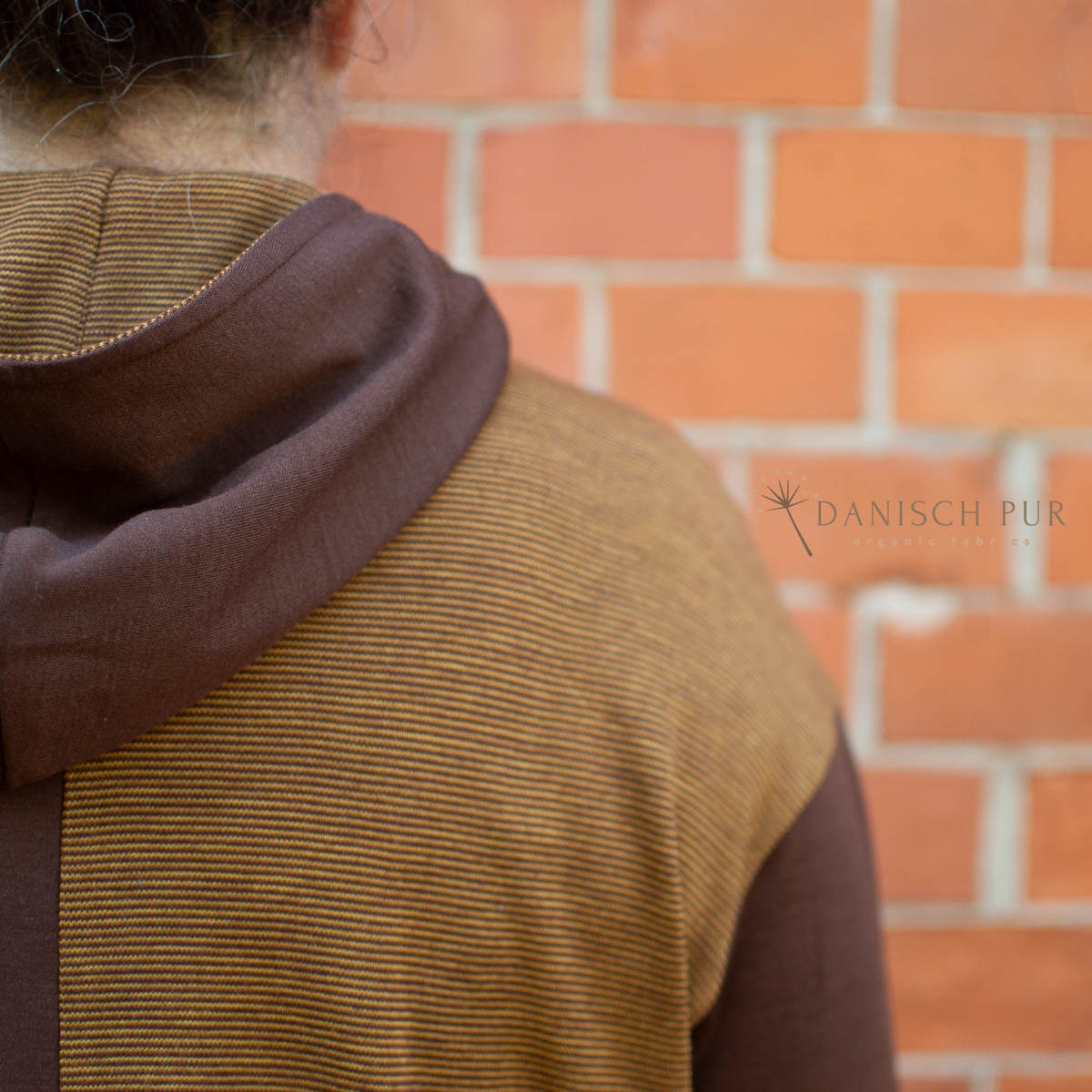 Organic wool jersey/wool interlock dark chocolate (Merino, organic, mulesing-free)