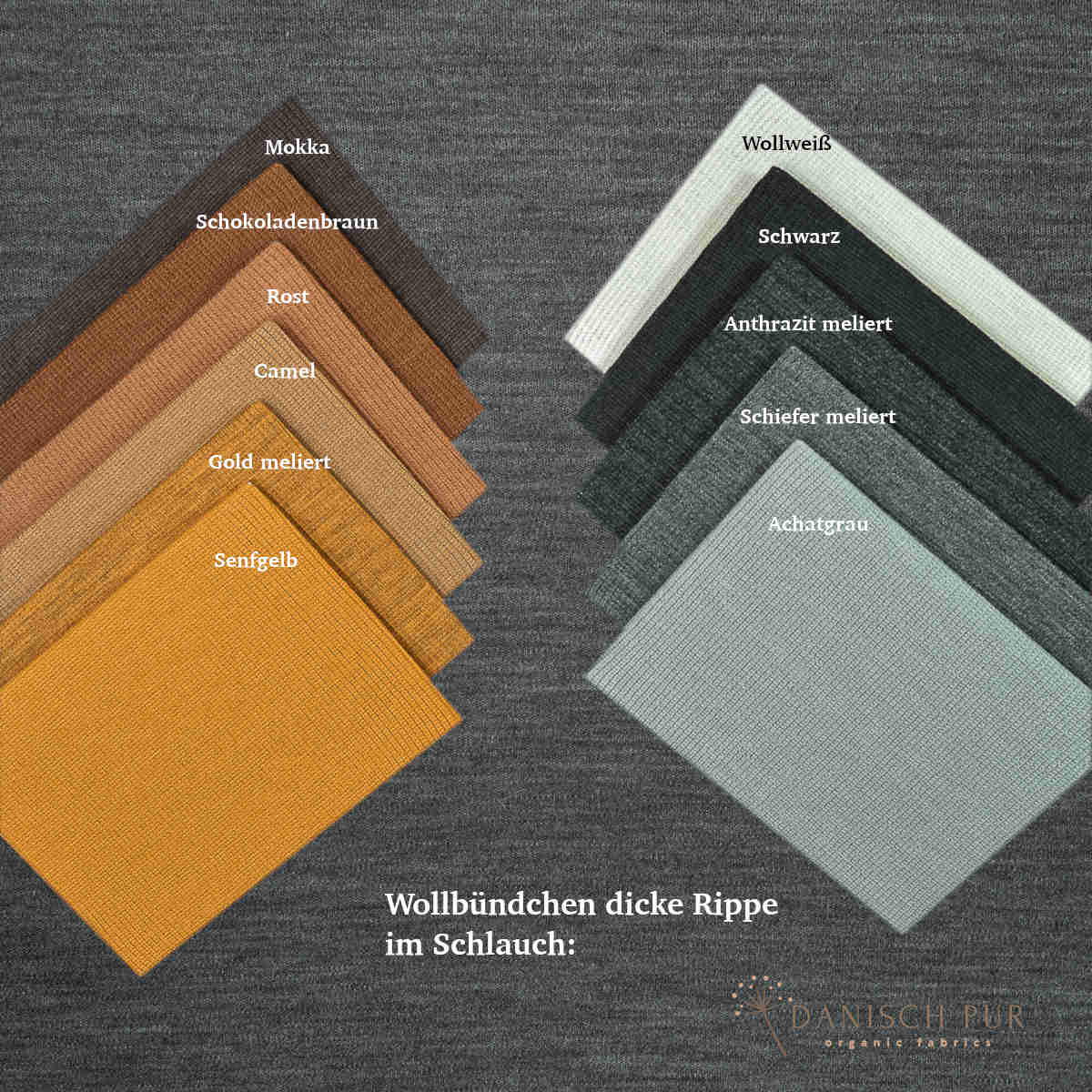 Bio Wolljersey Dunkelgrau meliert (100% Schurwolle, Merino, kbt, mulesingfrei)