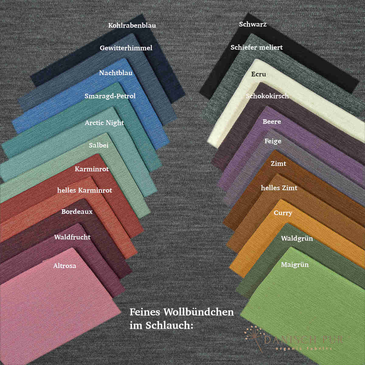 Bio Wolljersey Dunkelgrau meliert (100% Schurwolle, Merino, kbt, mulesingfrei)
