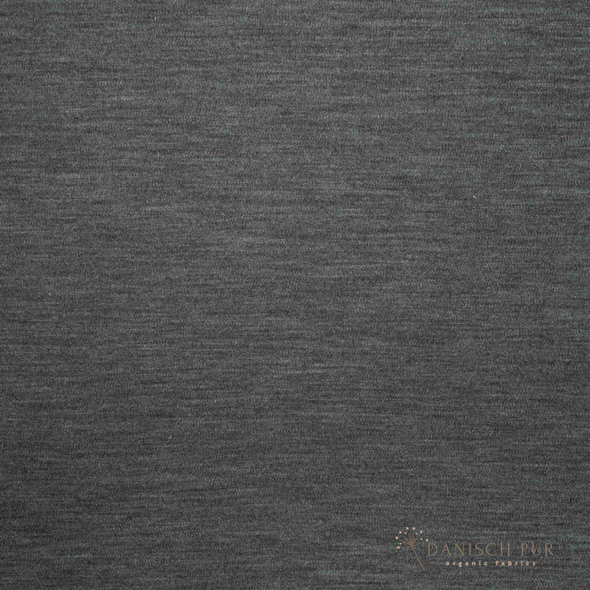 Bio Wolljersey Dunkelgrau meliert (100% Schurwolle, Merino, kbt, mulesingfrei)