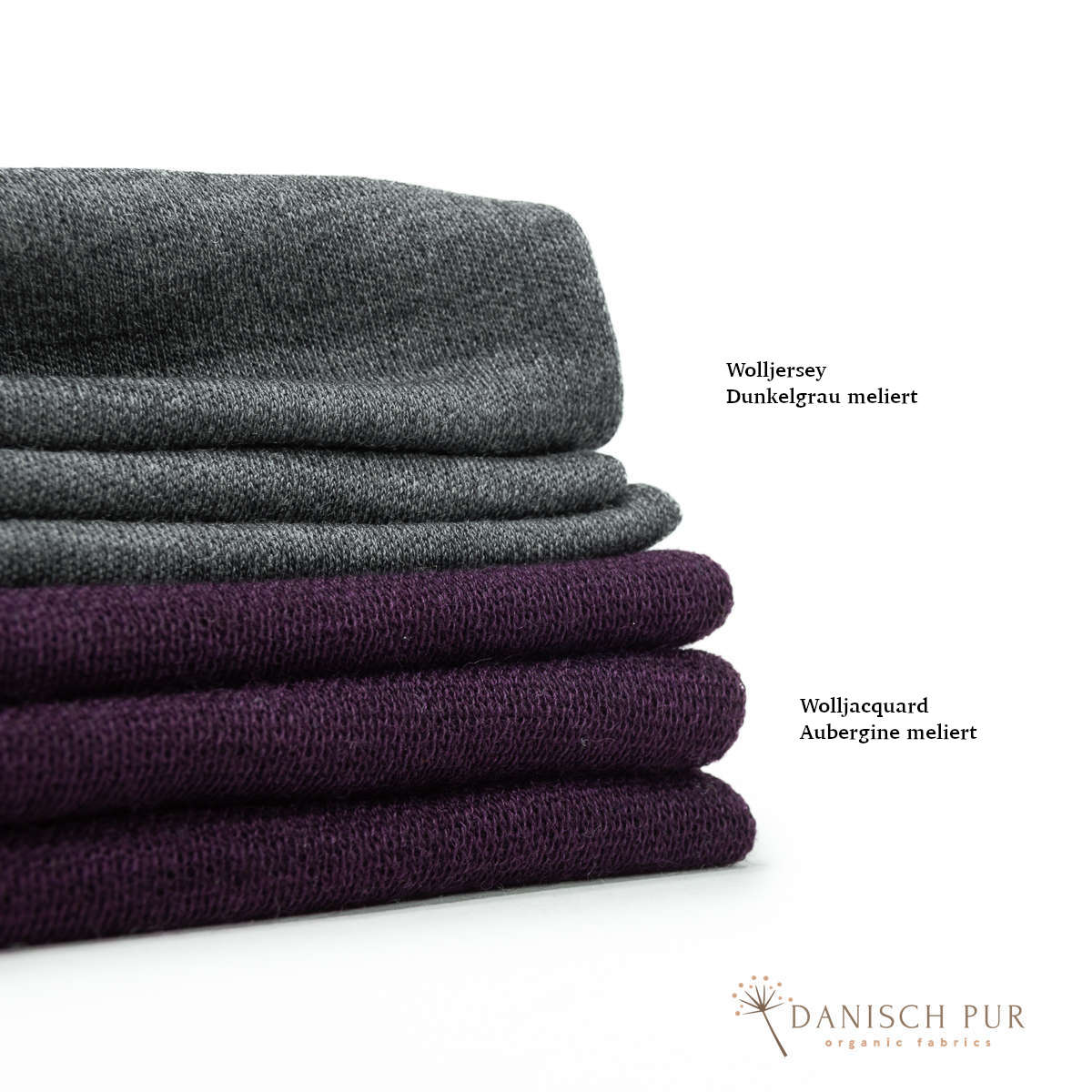 Bio Wolljersey Dunkelgrau meliert (100% Schurwolle, Merino, kbt, mulesingfrei)