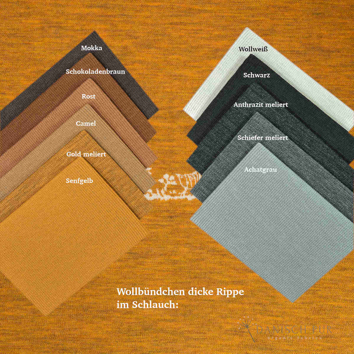 90cm Jacquard Chicken Panel - on Gold Melange Panel (Merino, kbt, mulesing-free)