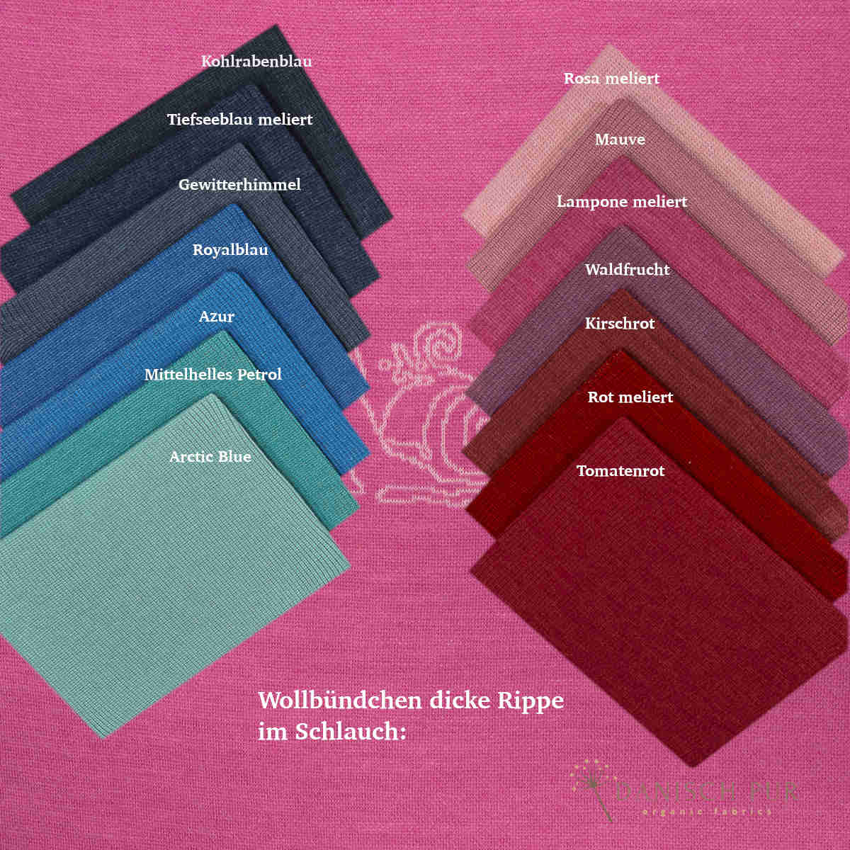 Panel 65cm Jacquard Snail Love - on Orchid Panel (100% virgin wool, Merino, organic, mulesing-free)