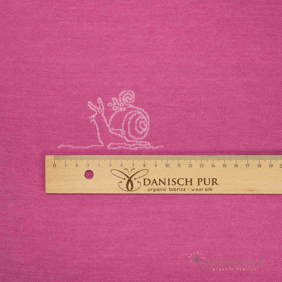 Panel 65cm Jacquard Snail Love - on Orchid Panel (100% virgin wool, Merino, organic, mulesing-free)