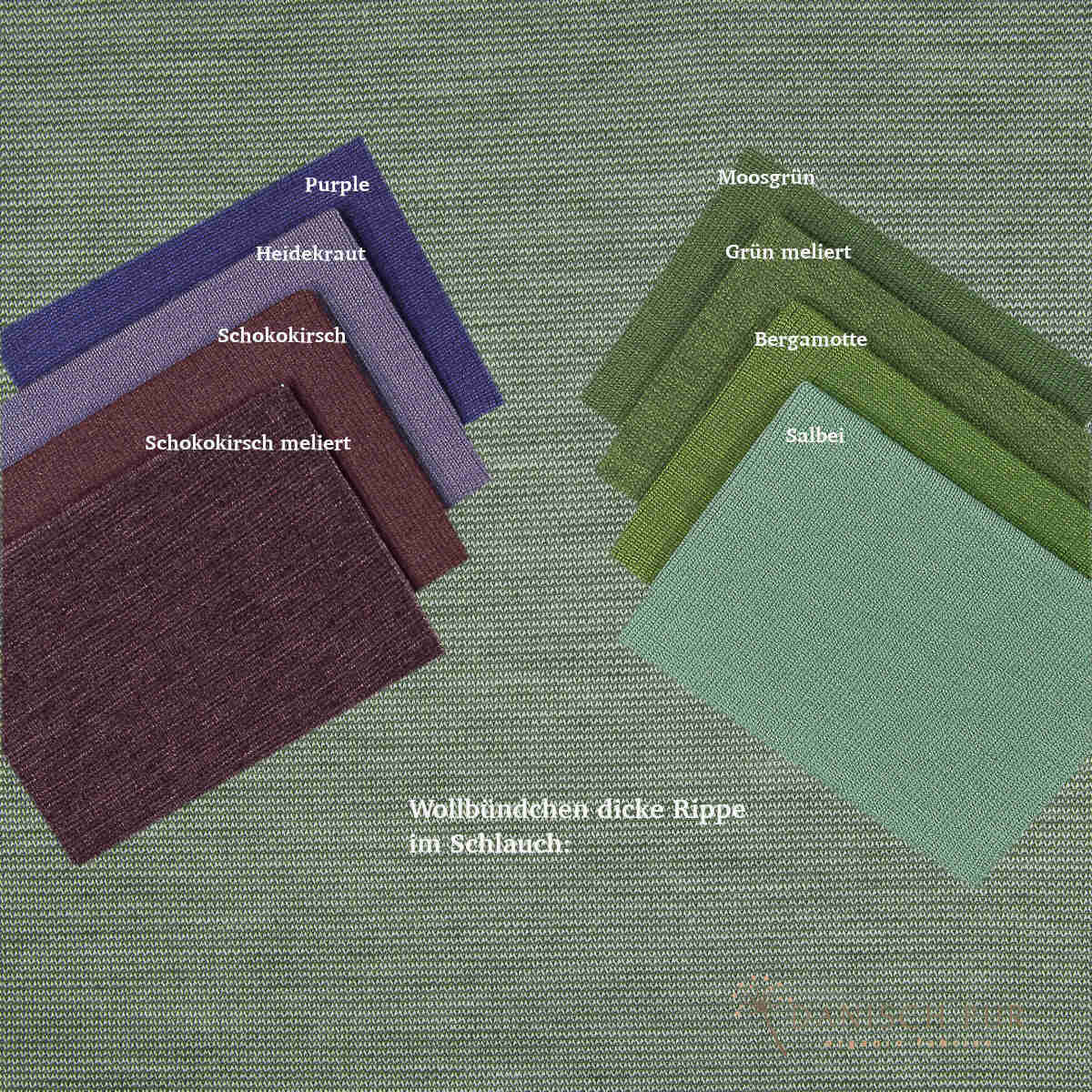 Bio Wolljersey/Wollinterlock Larici-Cino (Merino, kbt, mulesingfrei)