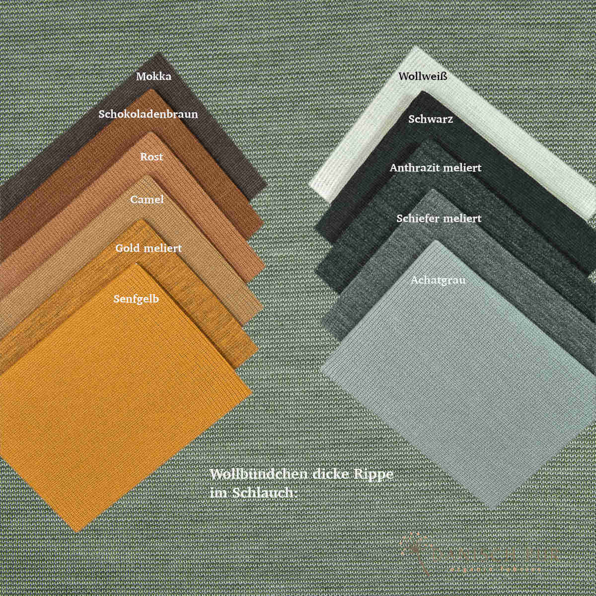 Bio Wolljersey/Wollinterlock Larici-Cino (Merino, kbt, mulesingfrei)