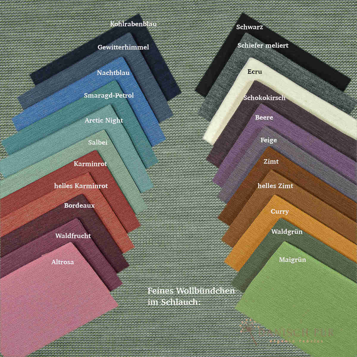 Bio Wolljersey/Wollinterlock Larici-Cino (Merino, kbt, mulesingfrei)