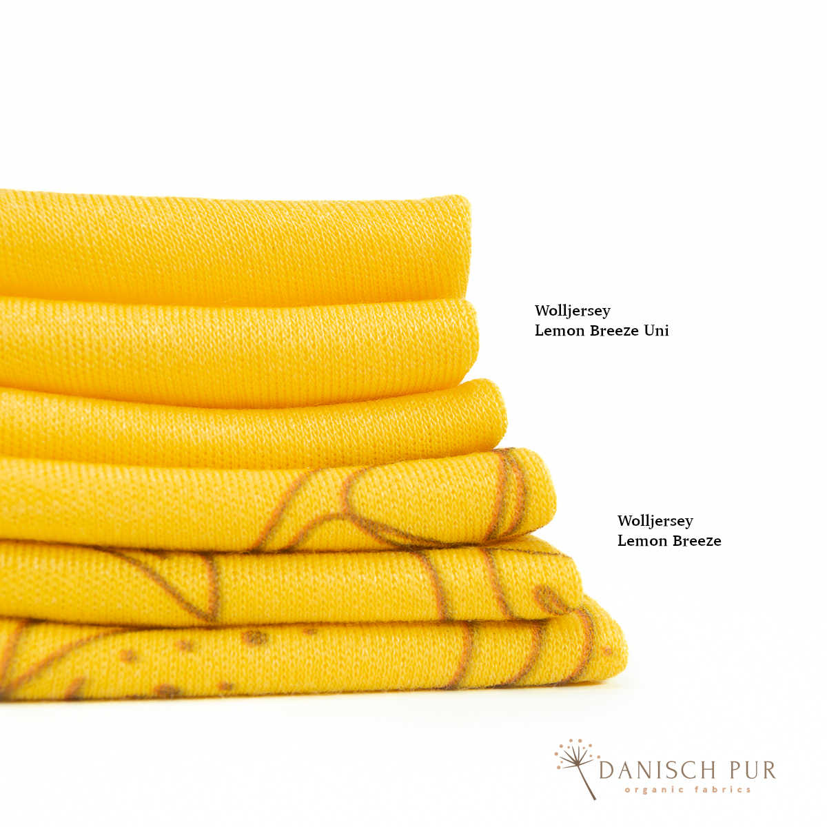 Organic wool jersey/wool interlock Lemon Breeze Uni (kbt, mulesing-free)