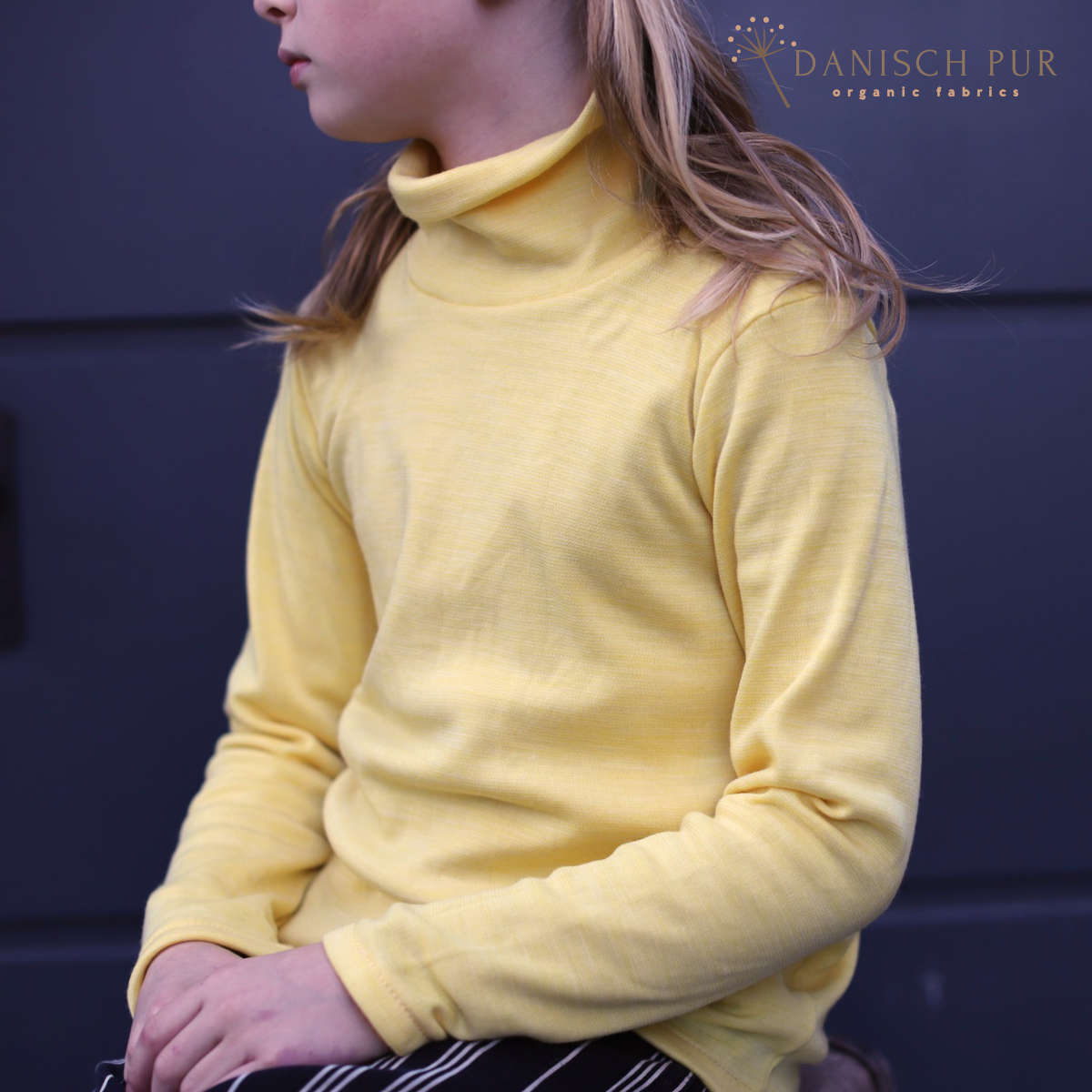 Organic wool jersey Bee-cino (merino, organic, mulesing-free)