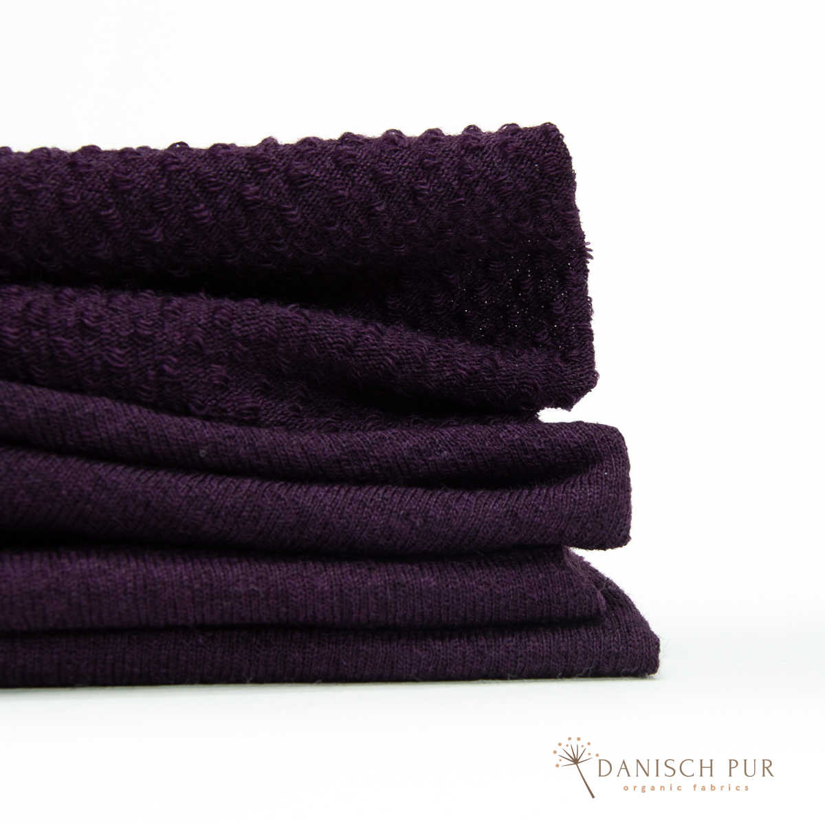 Futterstoff - Mantelfutter-Strukturfutter Wolle (Merino, kbt, 100%) Aubergine meliert