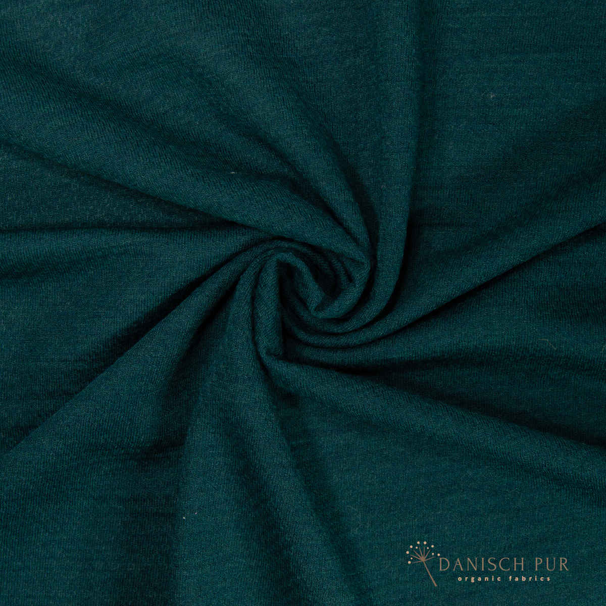 Futterstoff - Mantelfutter-Strukturfutter Wolle (Merino, kbt, 100%) Petrol meliert