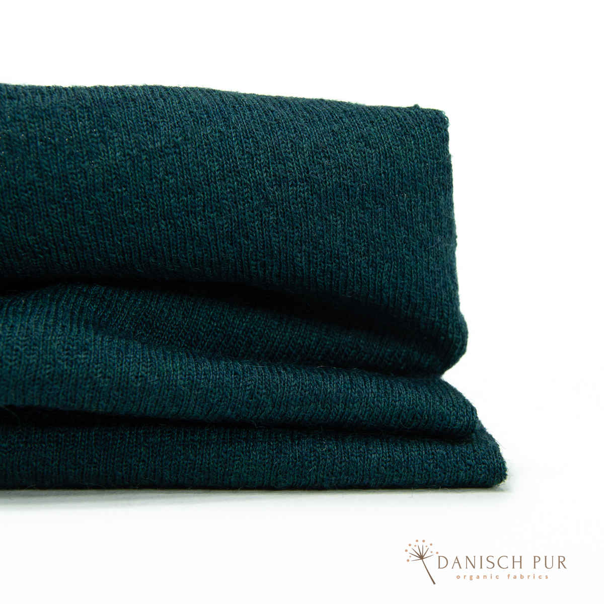 Futterstoff - Mantelfutter-Strukturfutter Wolle (Merino, kbt, 100%) Petrol meliert