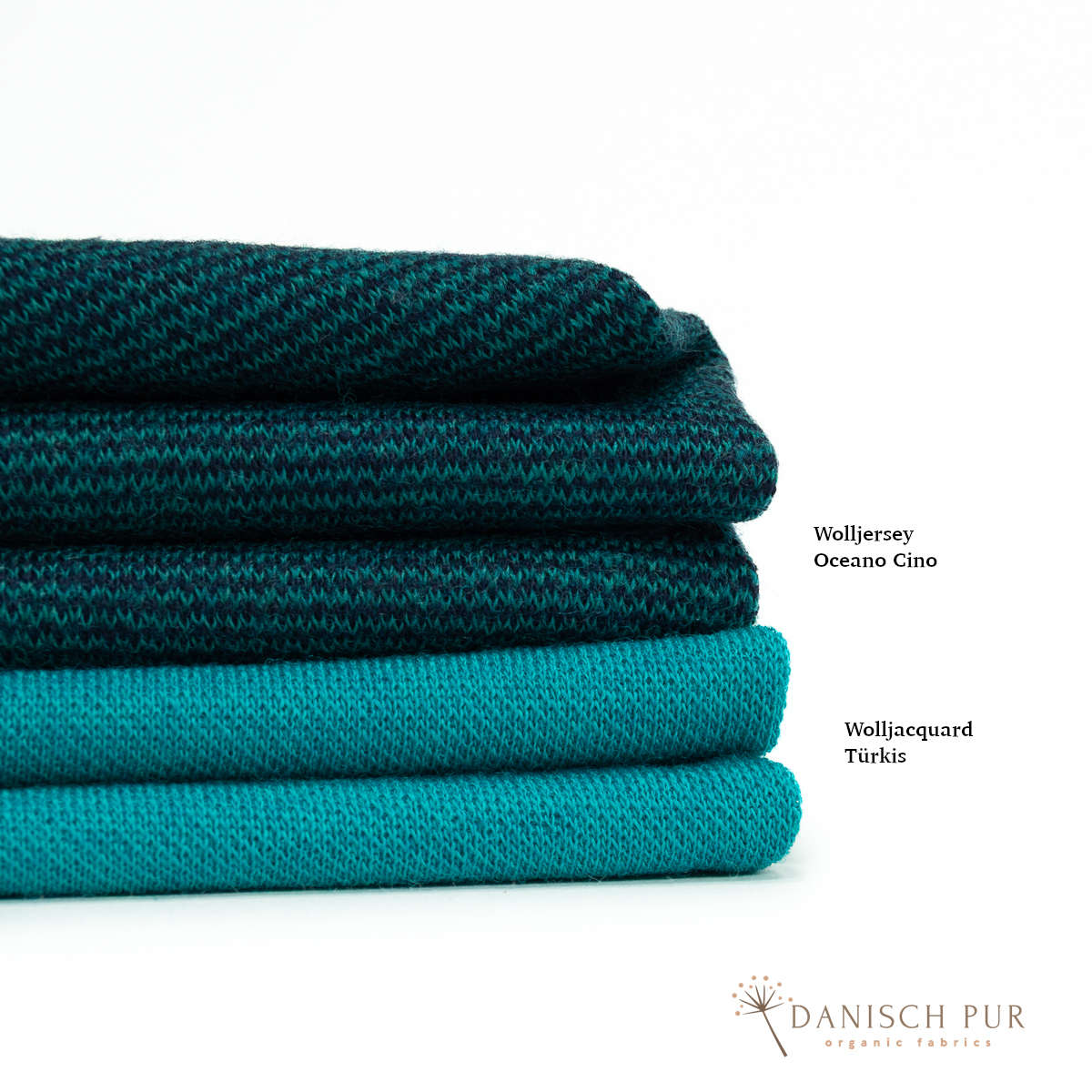 Bio Wolljersey Wollinterlock Oceano-Cino (100% Schurwolle, Merino, kbt, mulesingfrei)