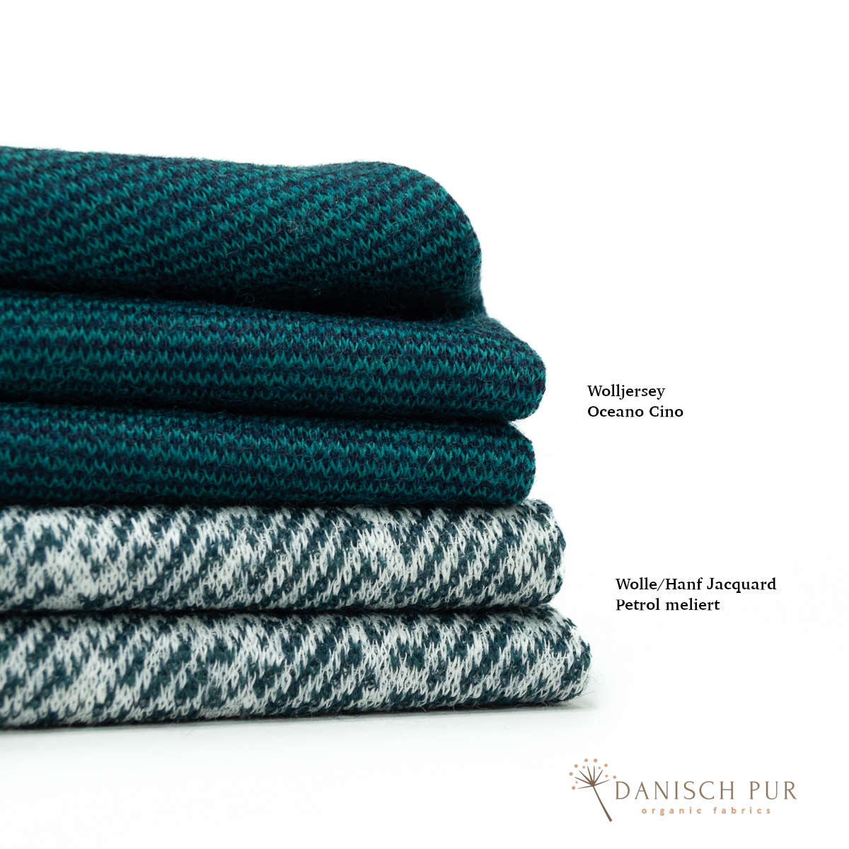 Bio Wolljersey Wollinterlock Oceano-Cino (100% Schurwolle, Merino, kbt, mulesingfrei)