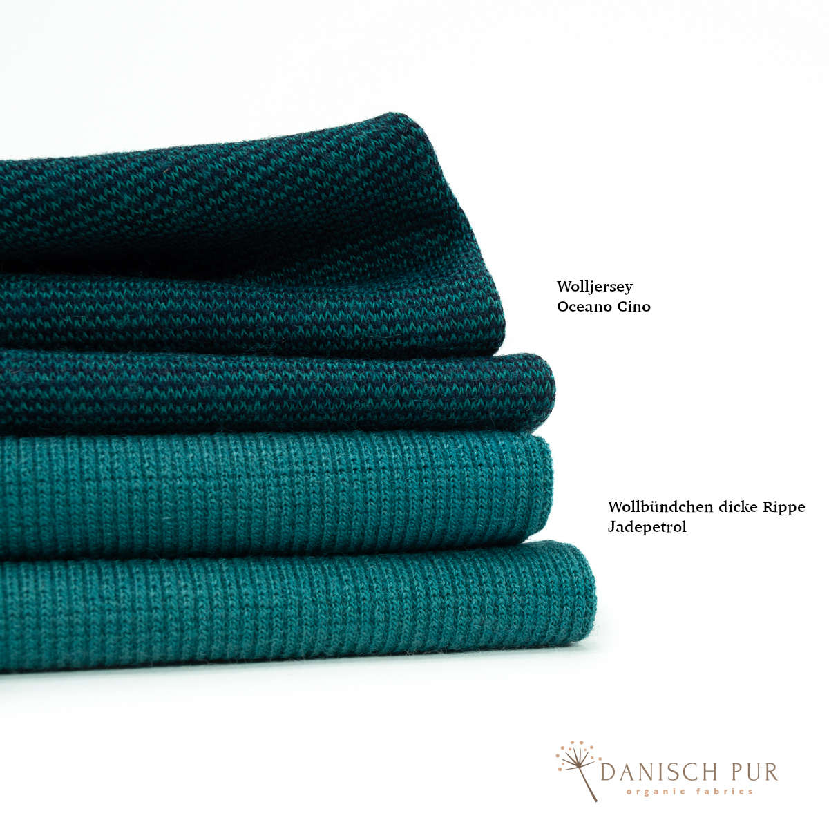 Bio Wolljersey Wollinterlock Oceano-Cino (100% Schurwolle, Merino, kbt, mulesingfrei)