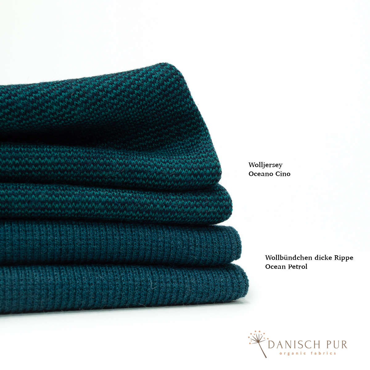 Bio Wolljersey Wollinterlock Oceano-Cino (100% Schurwolle, Merino, kbt, mulesingfrei)