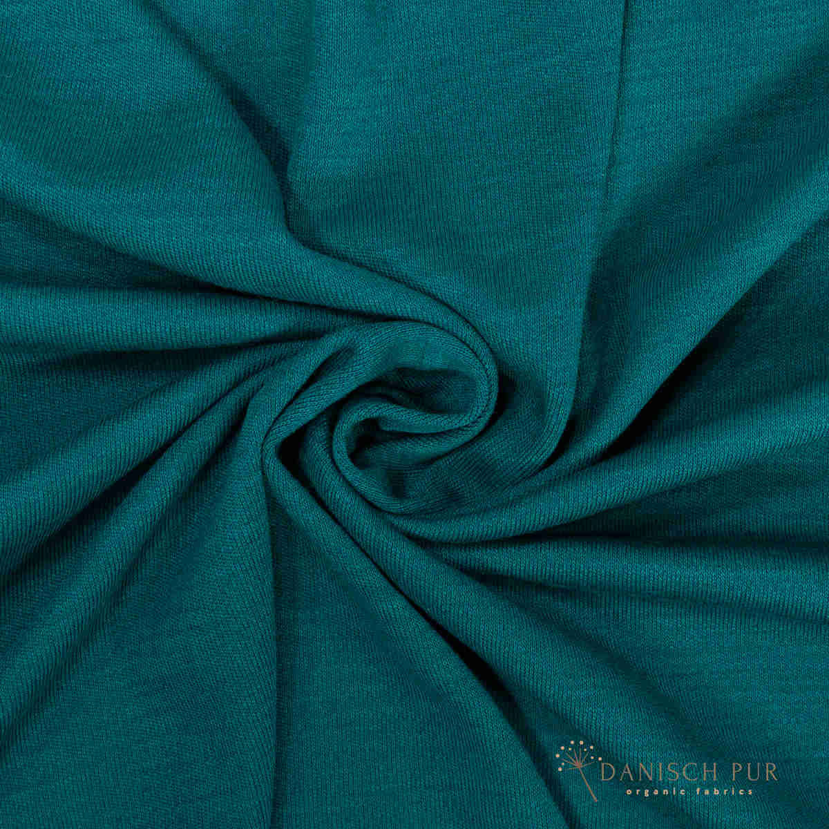 Bio Wolljersey Carmen-Petrol (100% Schurwolle, Merino, kbt, mulesingfrei)