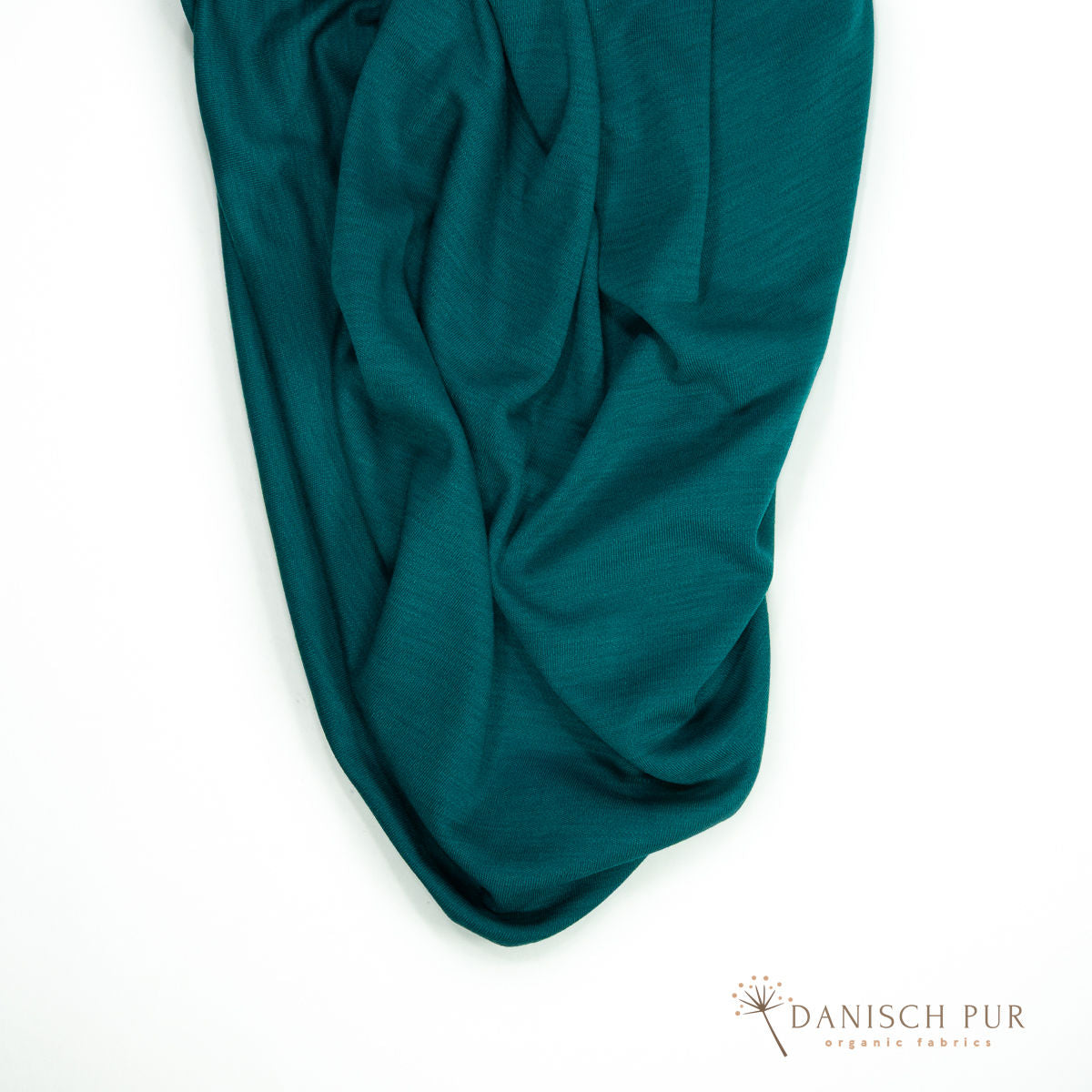 Bio Wolljersey Carmen-Petrol (100% Schurwolle, Merino, kbt, mulesingfrei)