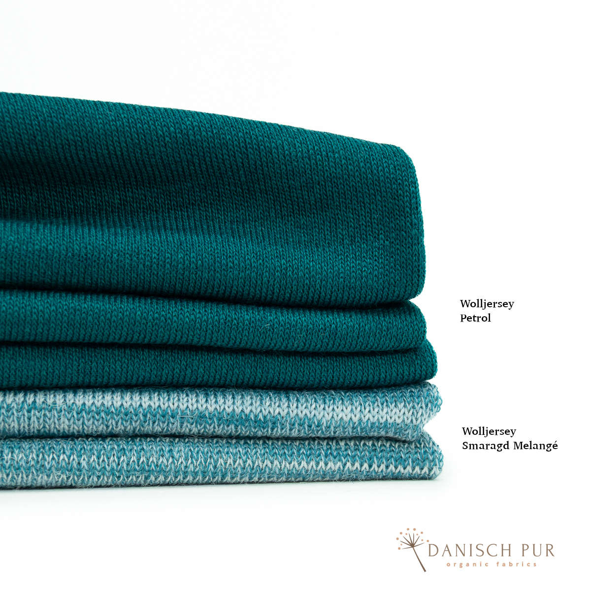 Bio Wolljersey Carmen-Petrol (100% Schurwolle, Merino, kbt, mulesingfrei)