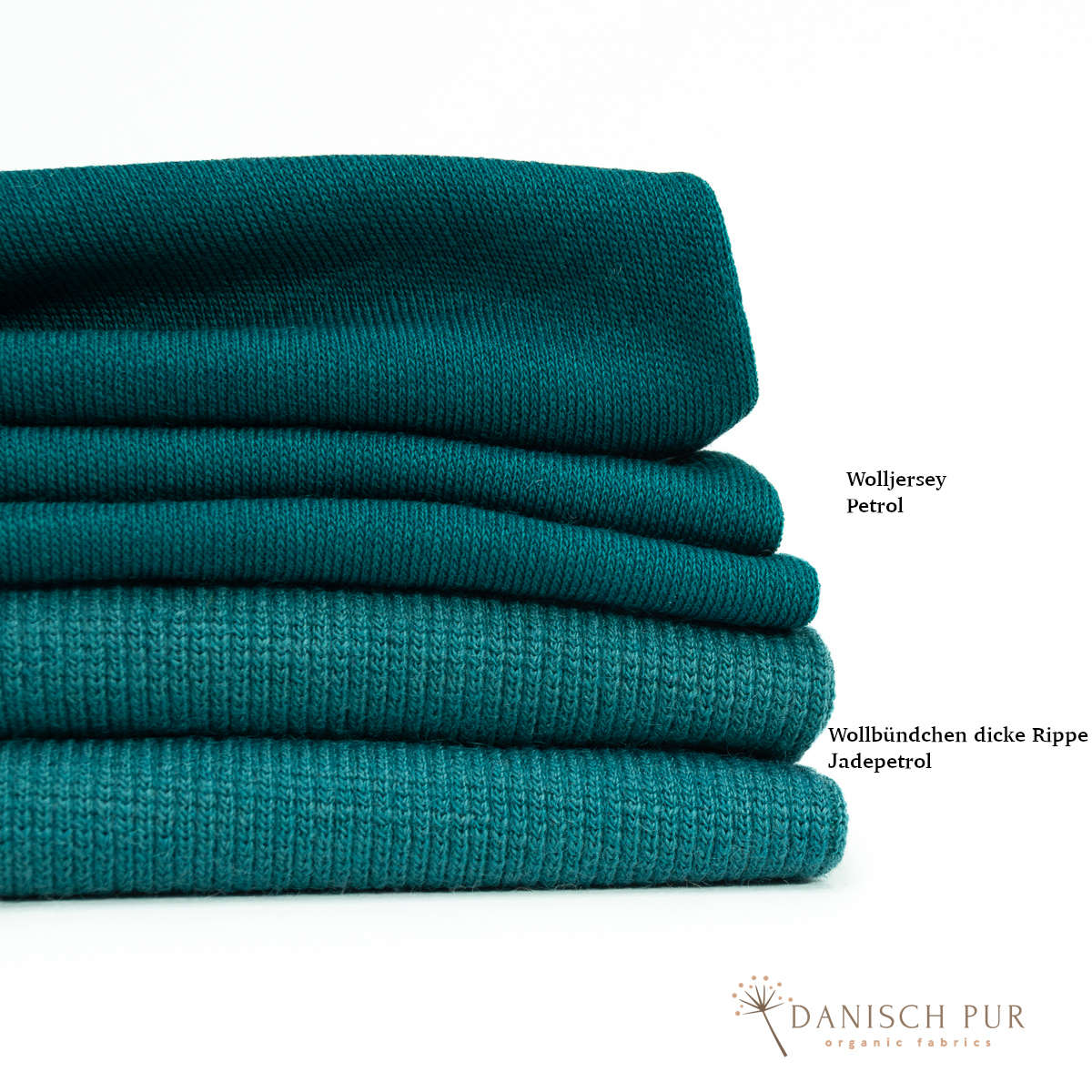 Bio Wolljersey Carmen-Petrol (100% Schurwolle, Merino, kbt, mulesingfrei)