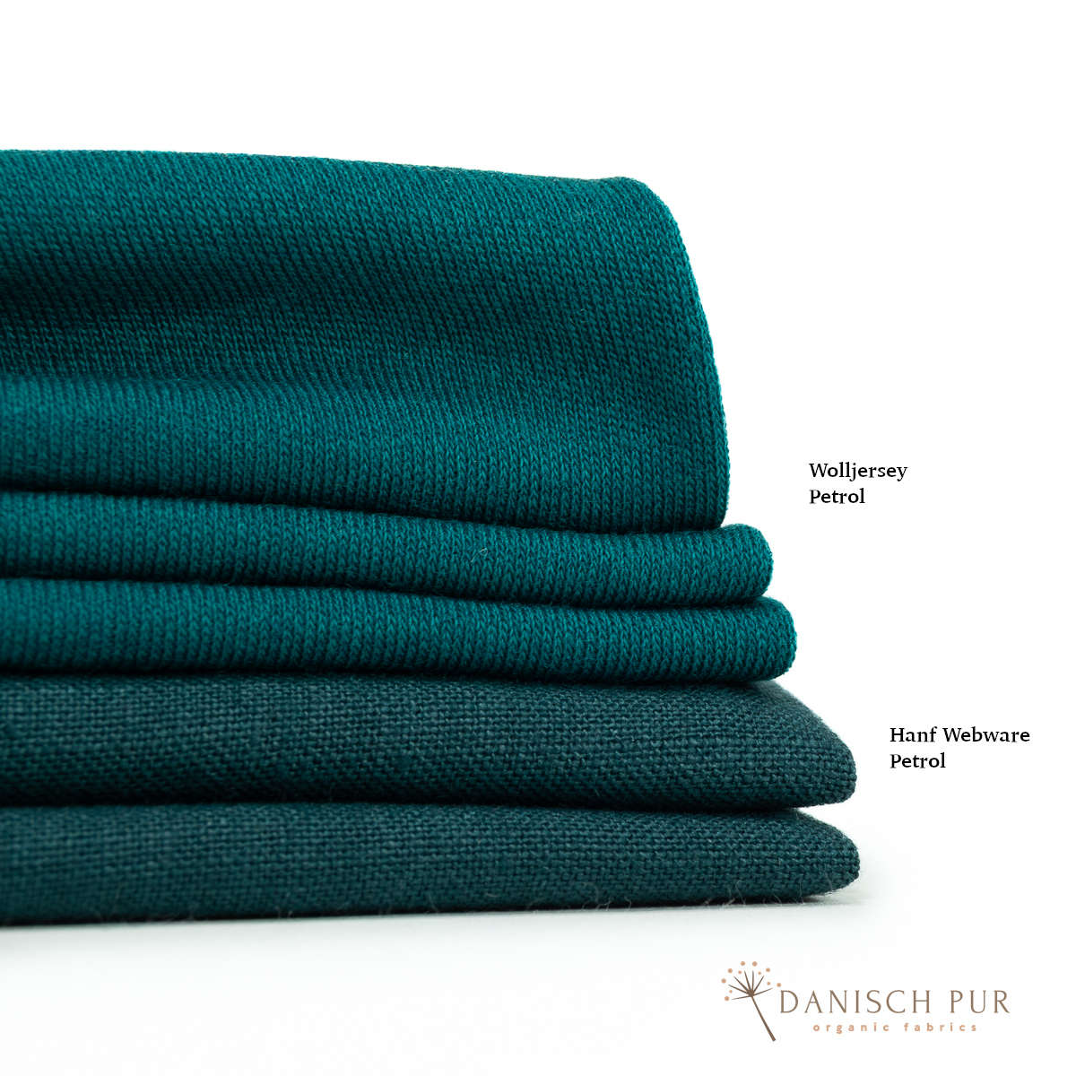 Bio Wolljersey Carmen-Petrol (100% Schurwolle, Merino, kbt, mulesingfrei)