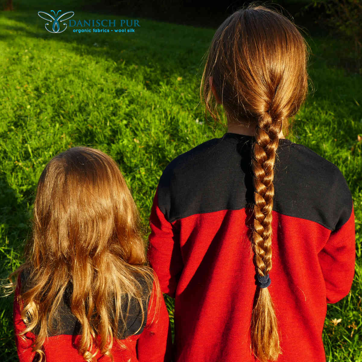 Organic wool jersey jacquard plain red mottled (Merino, kbt, mulesing-free)