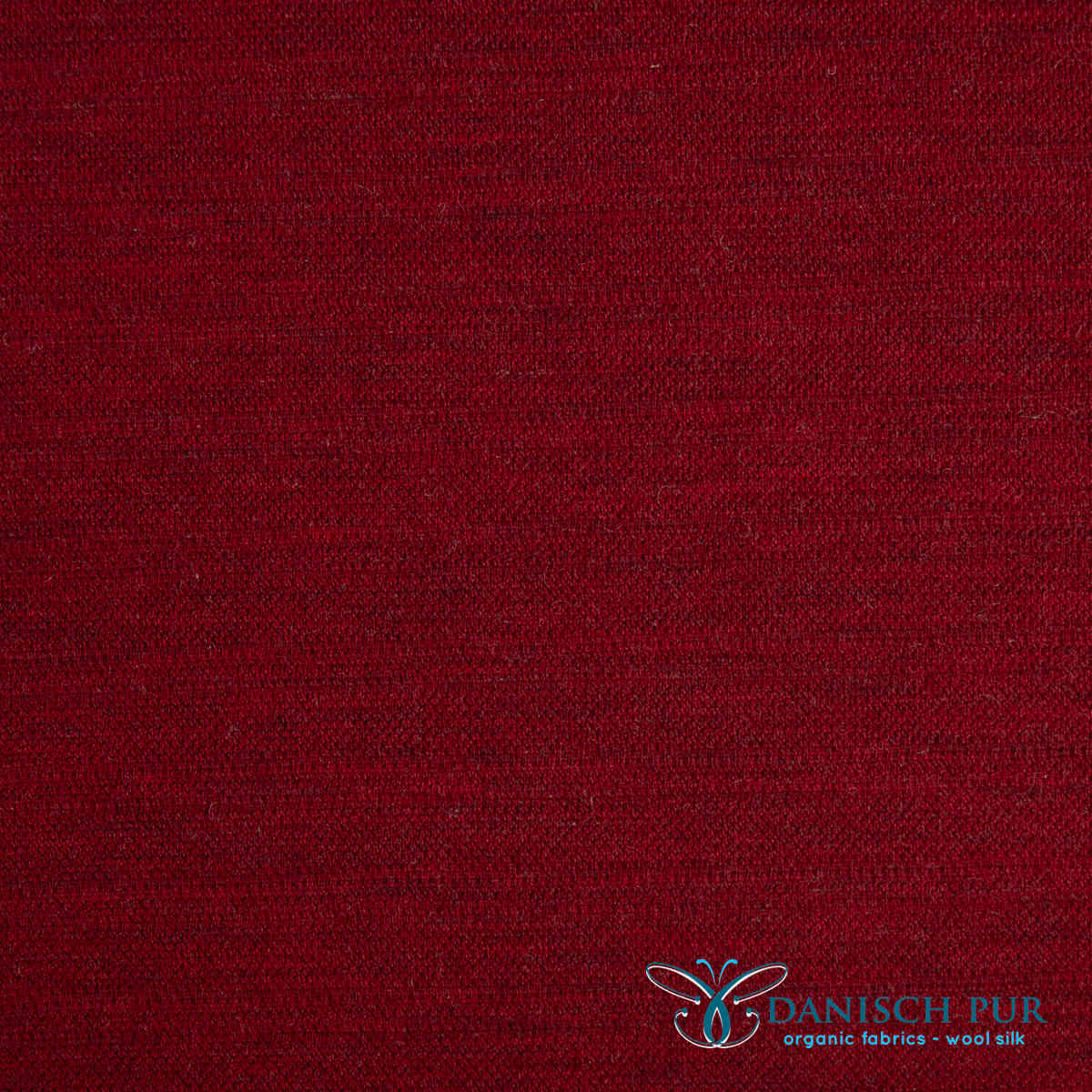 Organic wool jersey jacquard plain red mottled (Merino, kbt, mulesing-free)