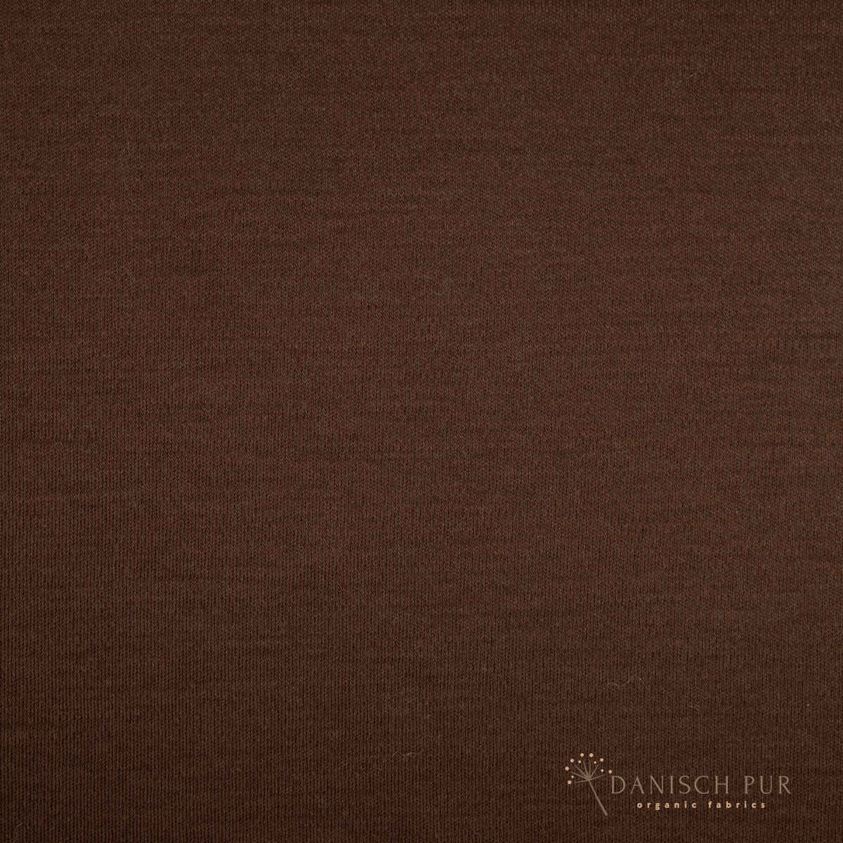 Organic wool jersey/wool interlock dark chocolate (Merino, organic, mulesing-free)
