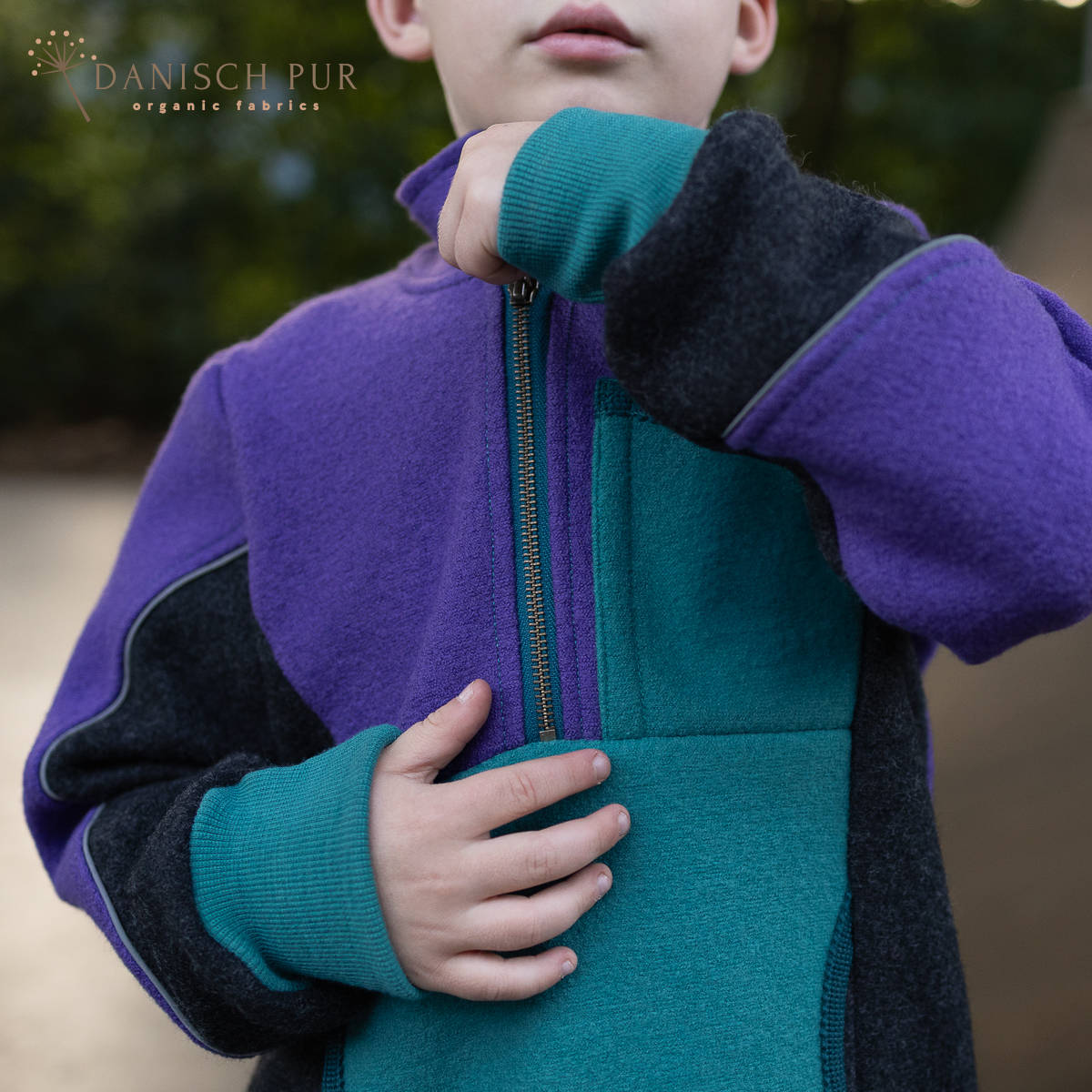 Bio Schurwollwalk Anthrazit meliert - (kbt, 100% Schurwolle)