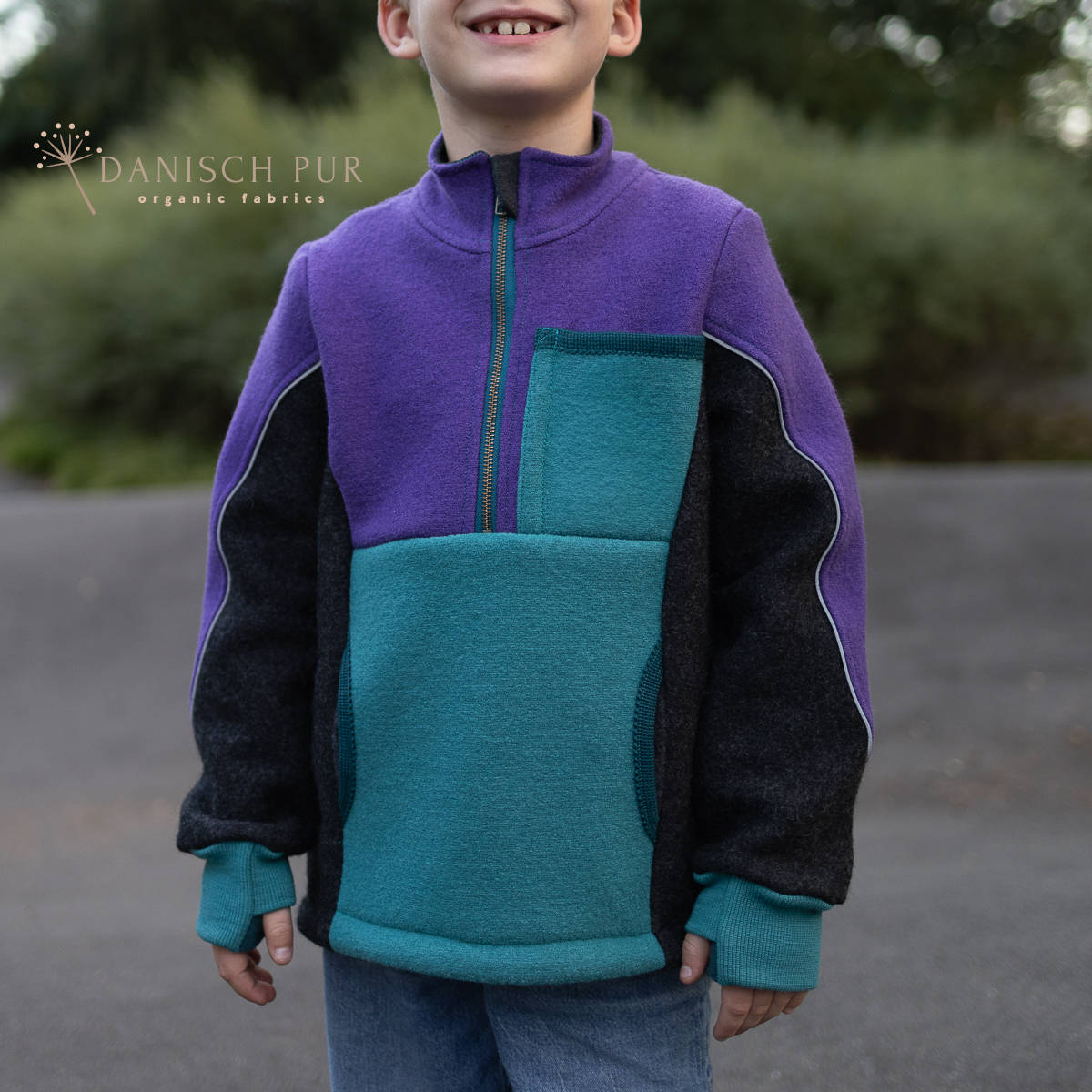 Bio Schurwollwalk Anthrazit meliert - (kbt, 100% Schurwolle)