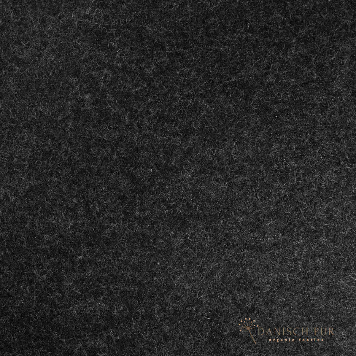 Bio Schurwollwalk Anthrazit meliert - (kbt, 100% Schurwolle)