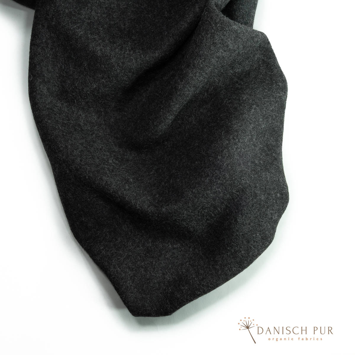Bio Schurwollwalk Anthrazit meliert - (kbt, 100% Schurwolle)