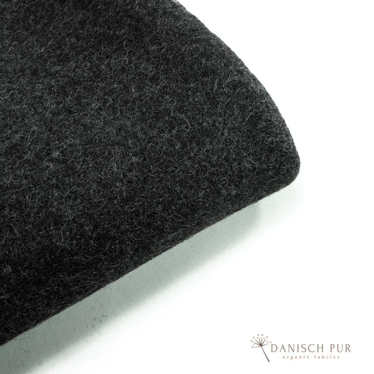 Bio Schurwollwalk Anthrazit meliert - (kbt, 100% Schurwolle)